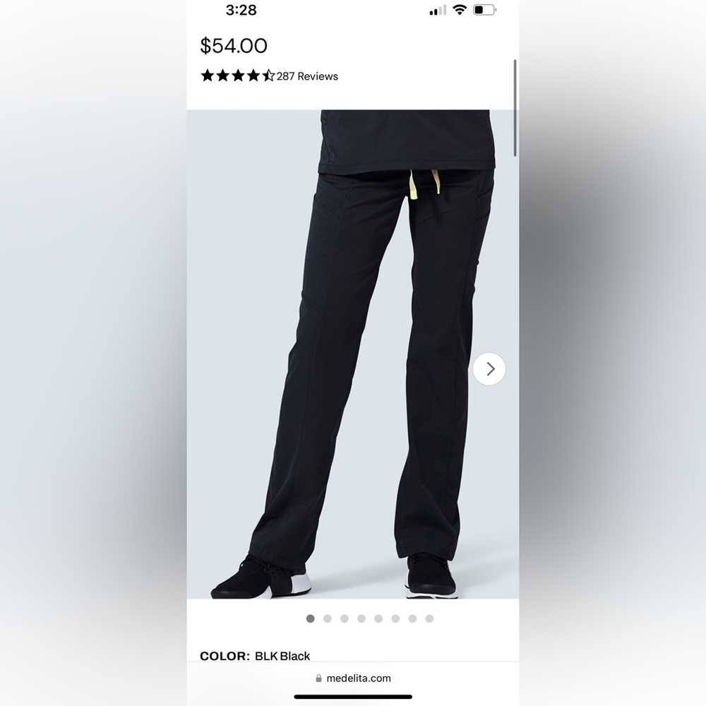 Black scrub pants